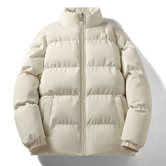 Damen Kurz geschnittene Thermo-Pufferjacke mit Stehkragen und minimalistischer Zipperfront Shop Nory