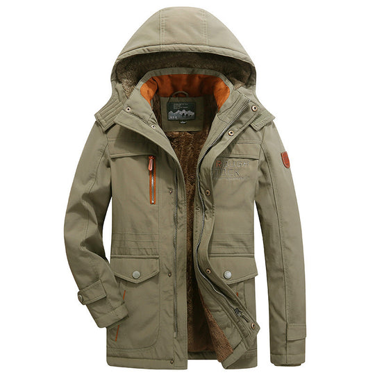Herren winddichter Freizeitparka mit kuscheliger Teddyfleece‑Innenschicht und Multifunktionstaschen Shop Nory