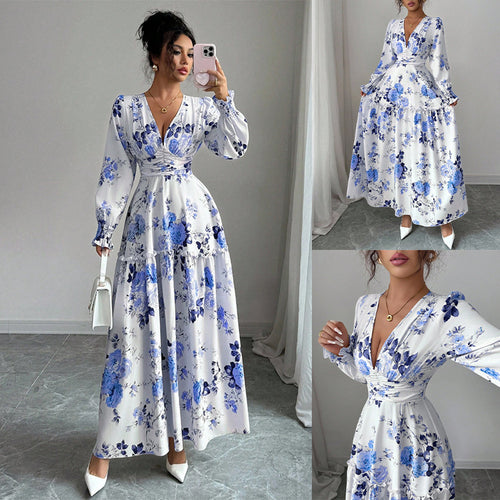 Damen Maxikleid mit floralen Details Shop Nory