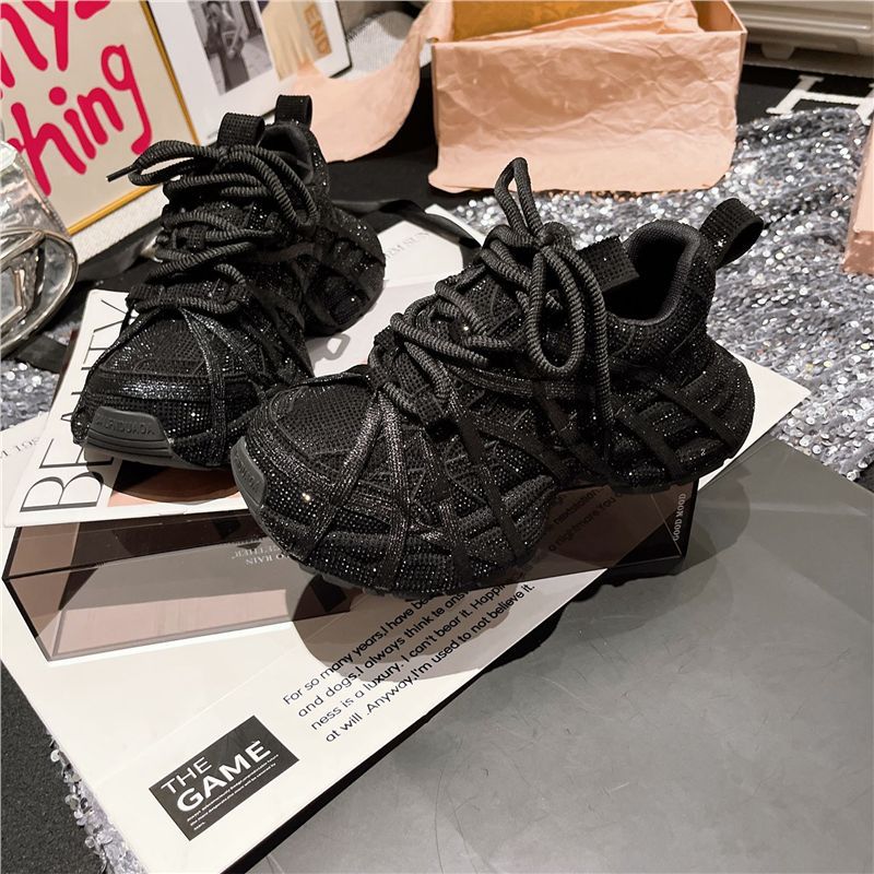 Damen Glamouröse Chunky‑Sneaker mit komplettem Strassbesatz und profilierter Gummisohle Shop Nory