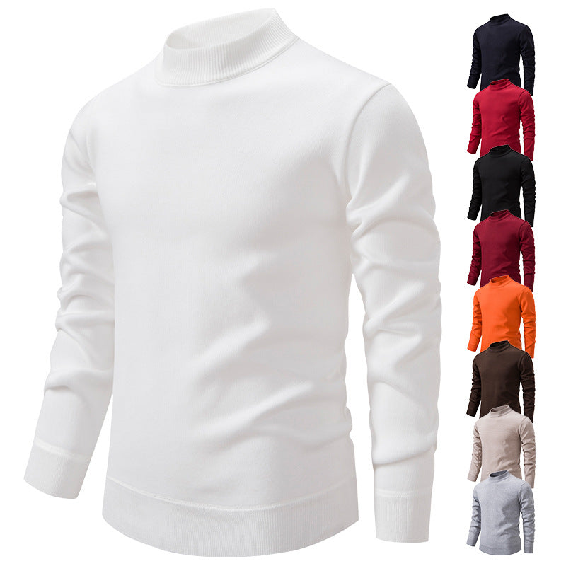 Herren Hochwertiger Strickpullover mit modernem Stehkragen