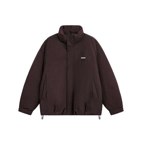 Herren Oversize Wattierte Blousonjacke mit Stehkragen und Tunnelzug Shop Nory