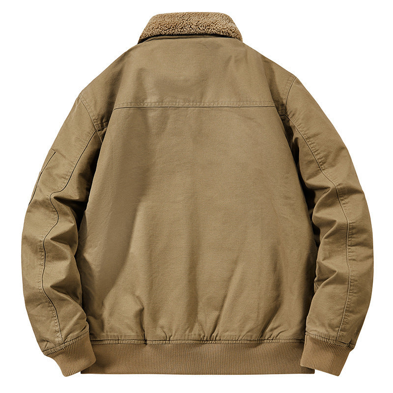Herren Teddygefütterte Pilot-Bomberjacke mit Sherpa-Innenfutter und Ärmeltasche Shop Nory
