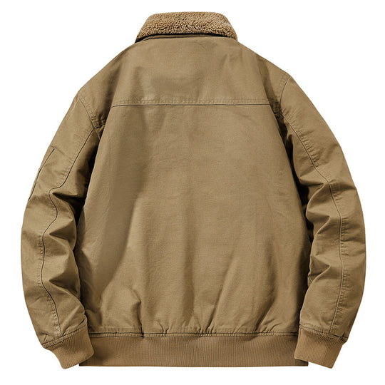 Herren Teddygefütterte Pilot-Bomberjacke mit Sherpa-Innenfutter und Ärmeltasche Shop Nory