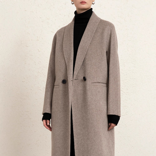 Damen Klassischer Oversized Wollmix Mantel Shop Nory