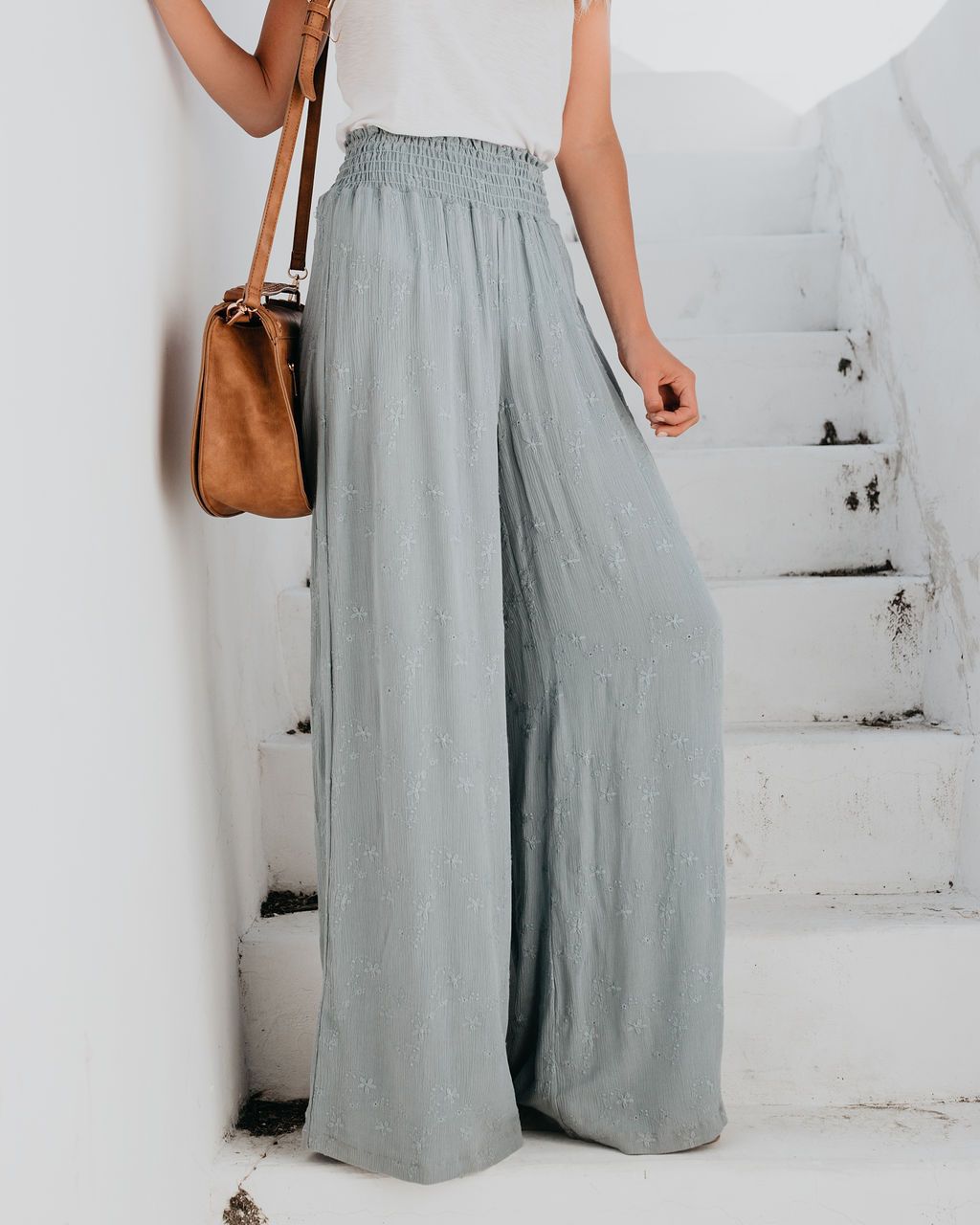 Damen Blumendruck Weite Hosen