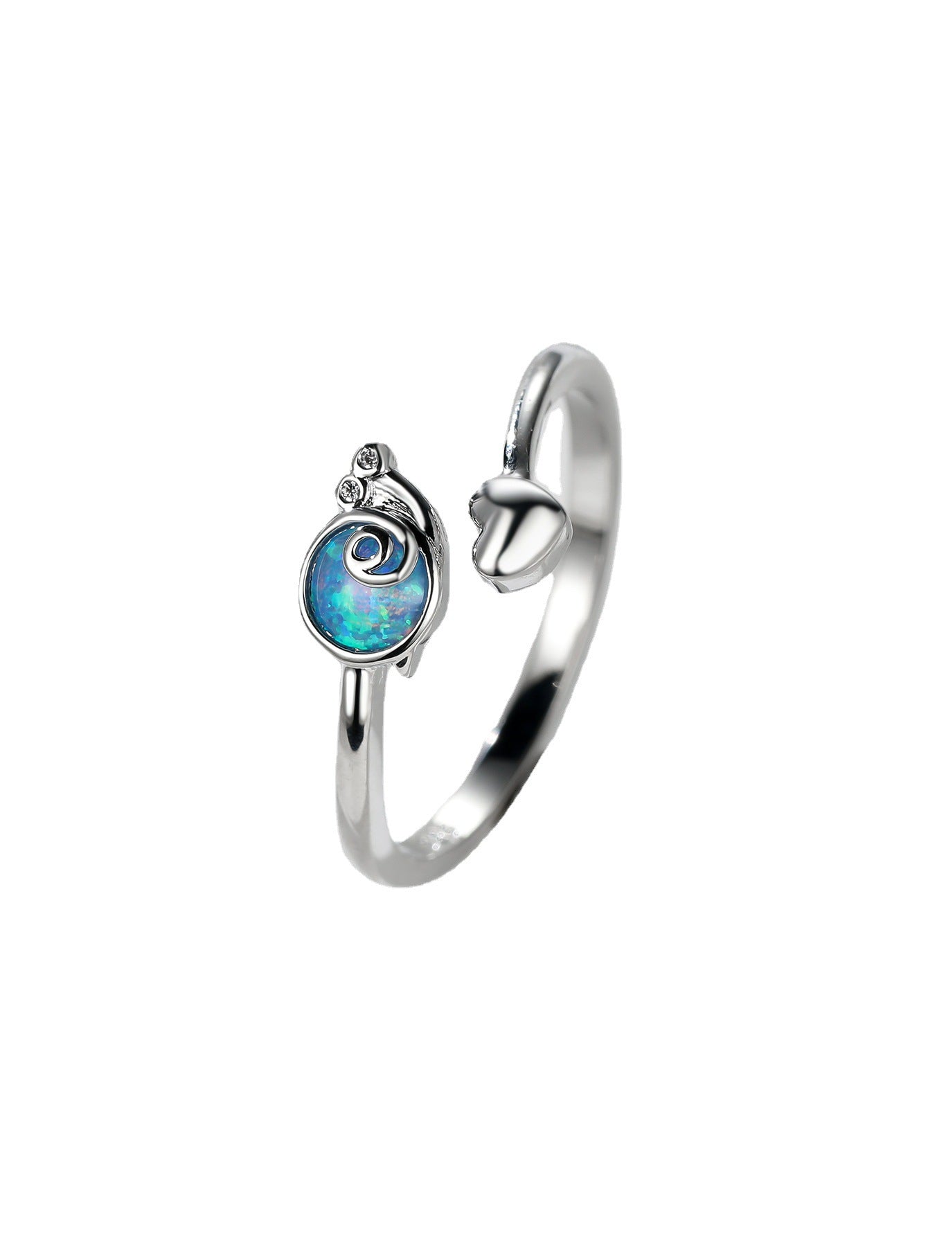 Damen Ring mit filigranem Design und schimmerndem Opal-Shop Nory