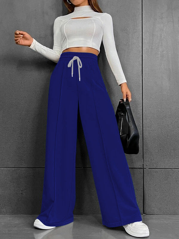Damen Weite High-Waist Jogginghose mit Bügelfalte Shop Nory