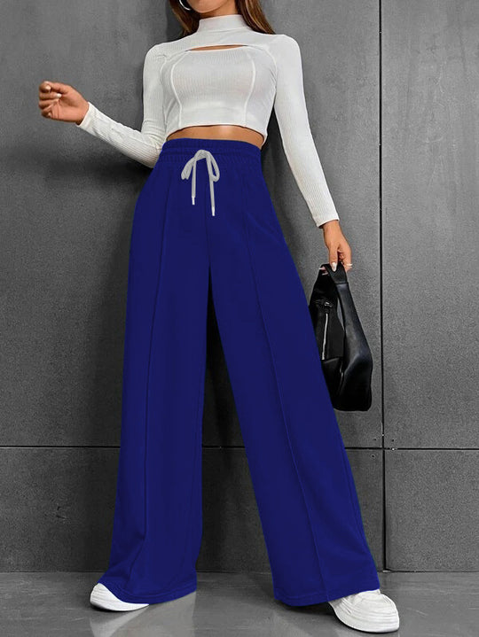 Damen Weite High-Waist Jogginghose mit Bügelfalte Shop Nory