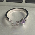 Damen Offener Ring mit beweglichem Anhänger und funkelndem Stein Shop Nory
