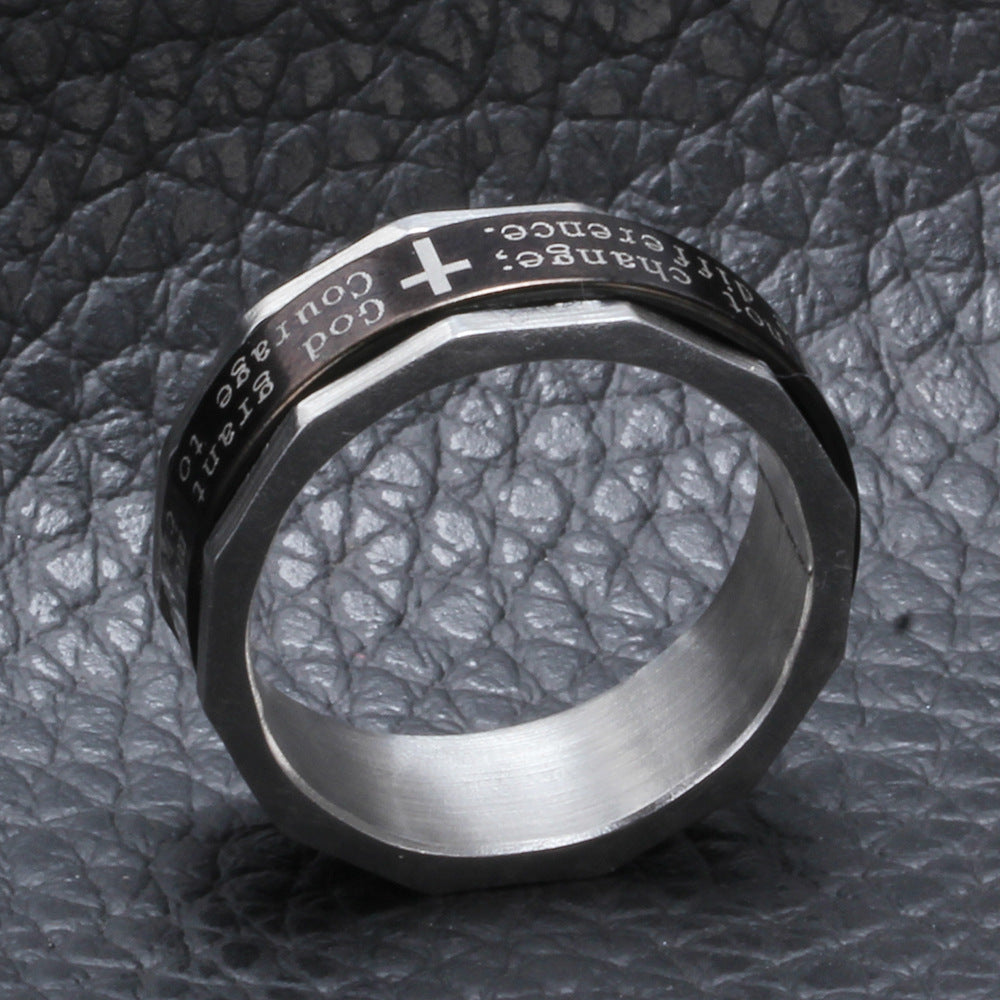 Herren Ring mit religiösem Motiv und eindringlicher Botschaft Shop Nory