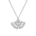Damen Halskette mit kunstvollem Fächeranhänger aus hochwertigem Silber und funkelnden Zirkonia Shop Nory