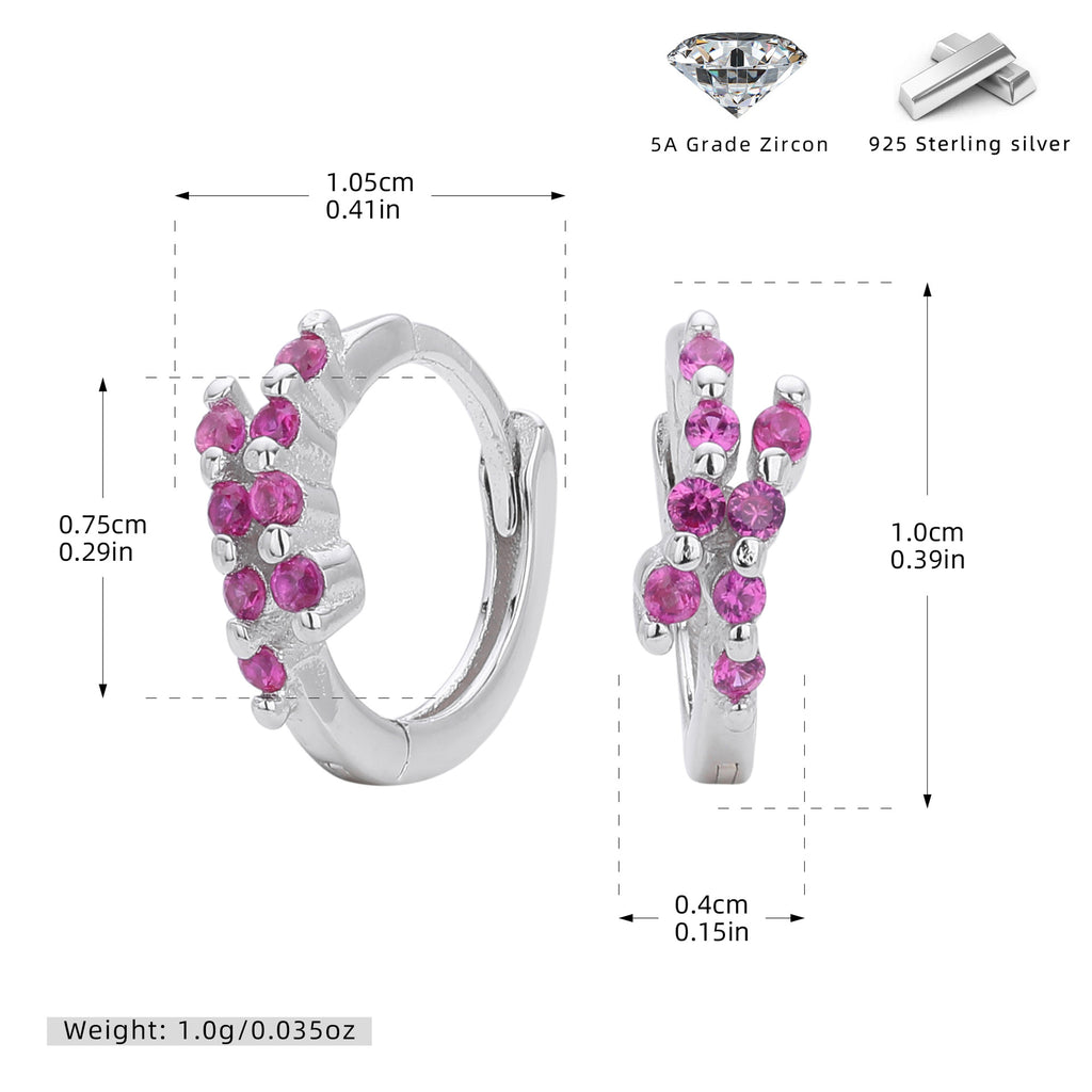Damen Ohrstecker mit funkelnden Zirkon-Akzenten und hochwertigem 925 Sterling Silber Shop Nory