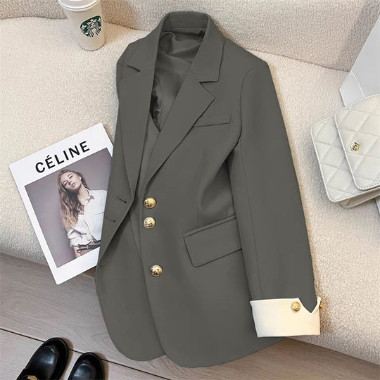 Damen Eleganter Blazer mit goldenen Knöpfen Shop Nory