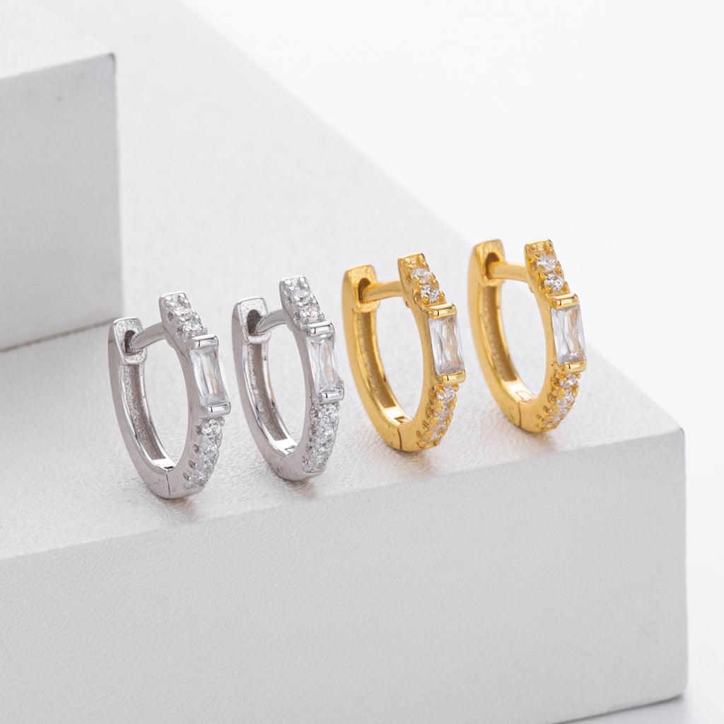 Damen Ohrhänger mit funkelndem Zirkonbesatz und klassischem Design Shop Nory