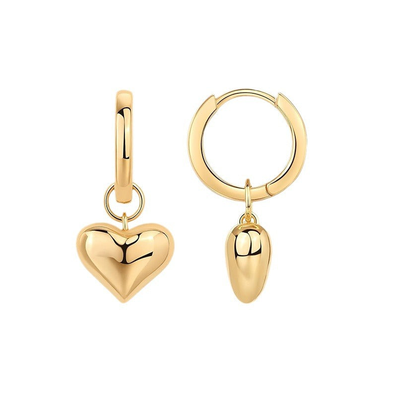 Damen Ohrringe mit Herz- und Tropfenanhänger Shop Nory