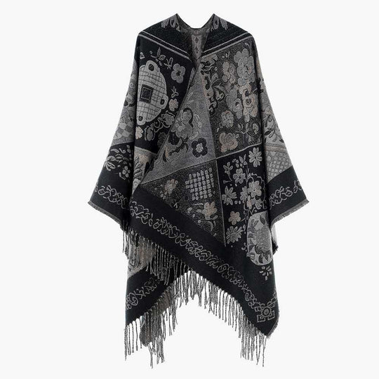 Damen Jacquard‑Überwurf im Wandteppich‑Jacquard mit Fransensaum Shop Nory