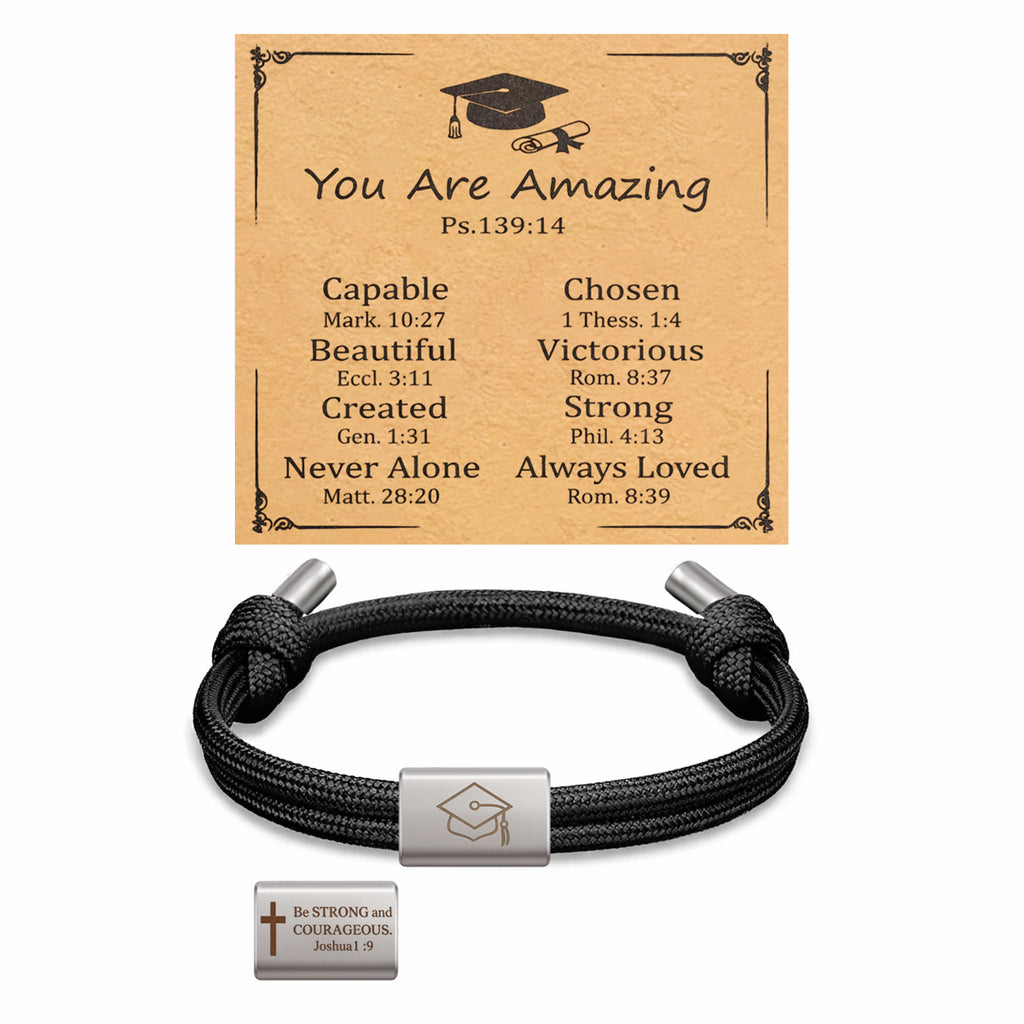 Damen Motivationsarmband mit symbolischen Graduation-Anhängern Shop Nory