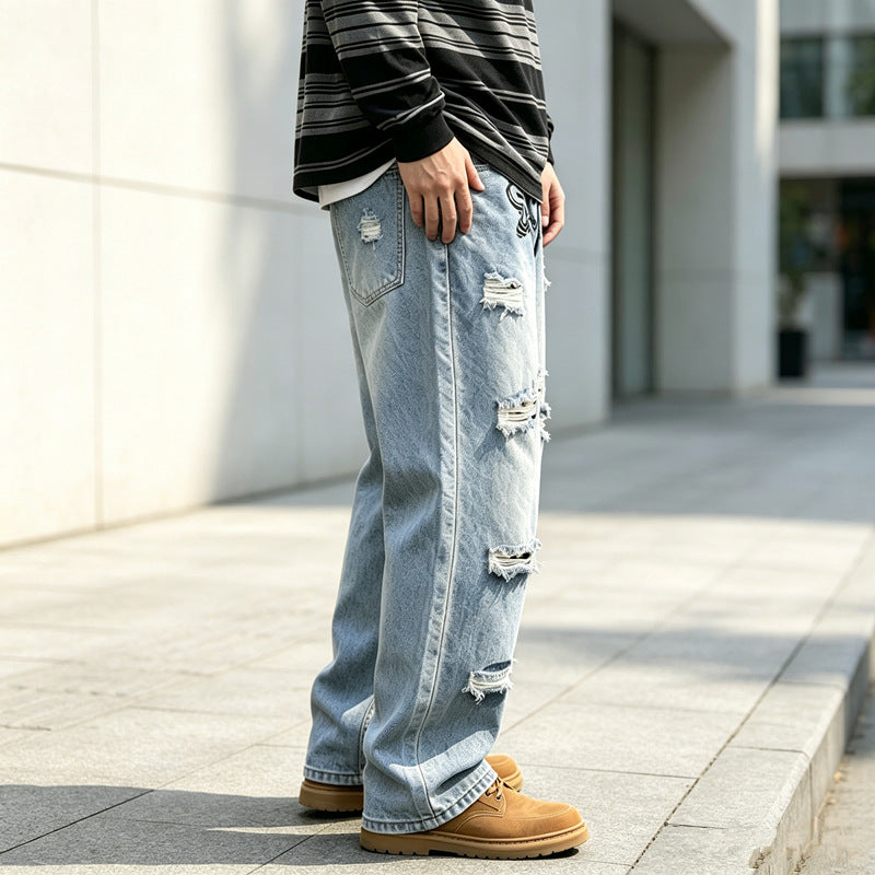 Herren Modische Ripped Jeans Shop Nory