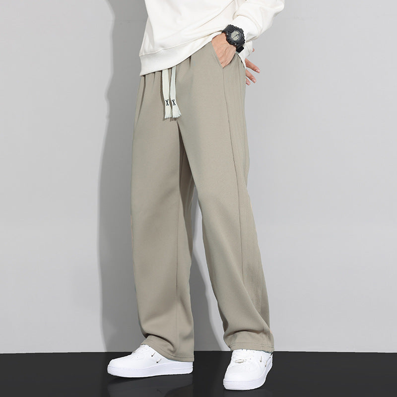 Herren Locker-weit geschnittene Lounge-Jogginghose mit Baumwoll-Fleece-Innenfutter und verstellbarem Kordelzug Shop Nory