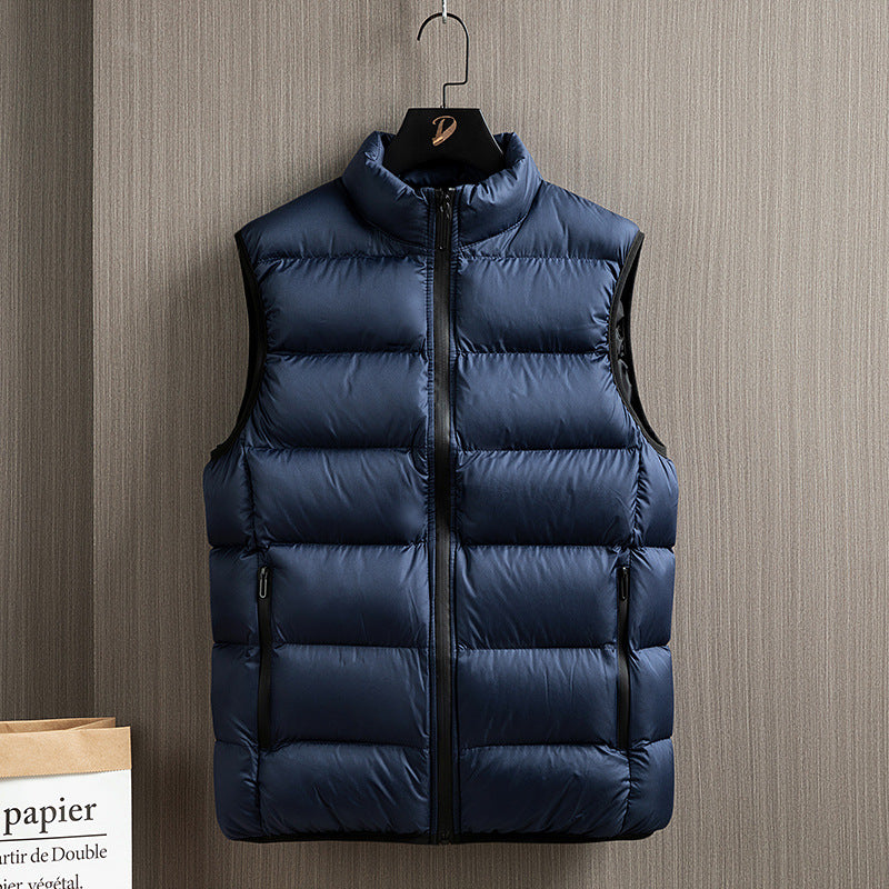 Herren Ärmellose Ultraleichte Stepp-Isolationsweste mit Hochkragen und seitlichen Reißverschlusstaschen Shop Nory