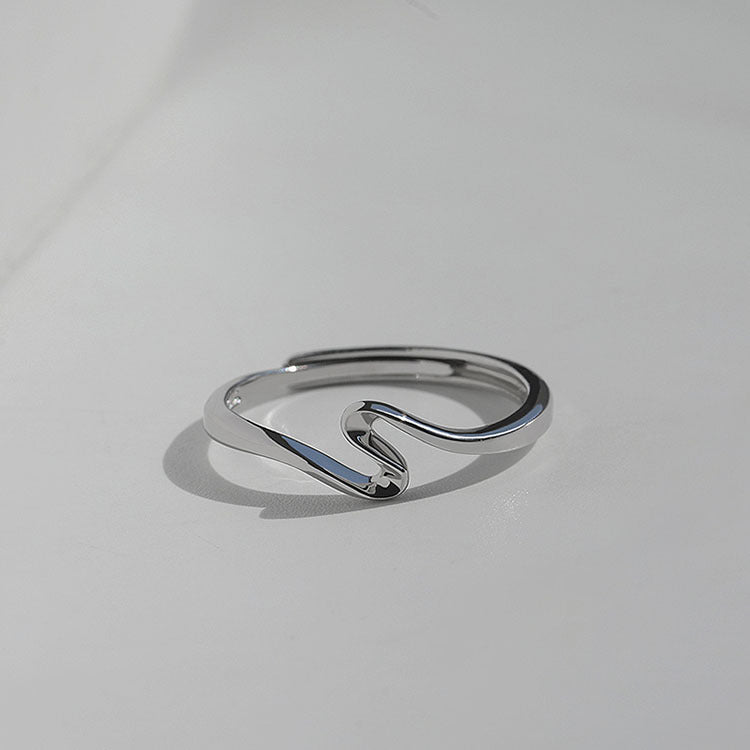 Damen modischer geschwungener Silberring Shop Nory