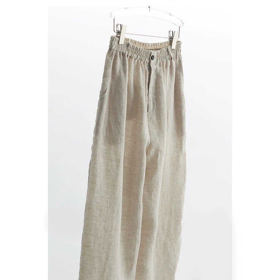 Damen Weit geschnittene Leinenhose Shop Nory