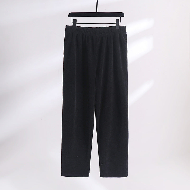Damen Cordhose mit elastischem Bund weitem Bein und Eingrifftaschen Shop Nory
