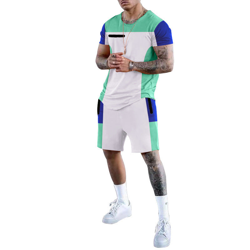 Herren Sportliches Freizeit-Set mit atmungsaktivem Design und praktischen Taschen
