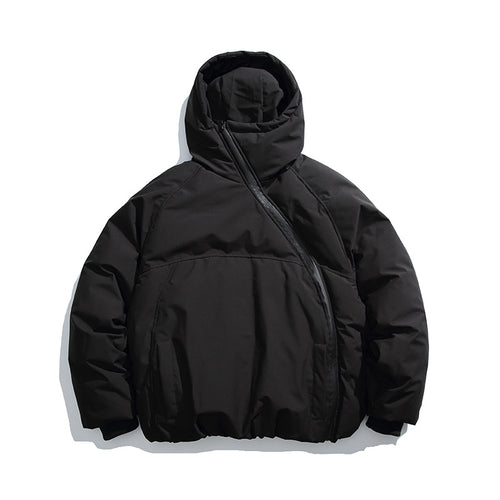 Unisex Wattierte Oversize Steppjacke mit asymmetrischem Reißverschluss Shop Nory