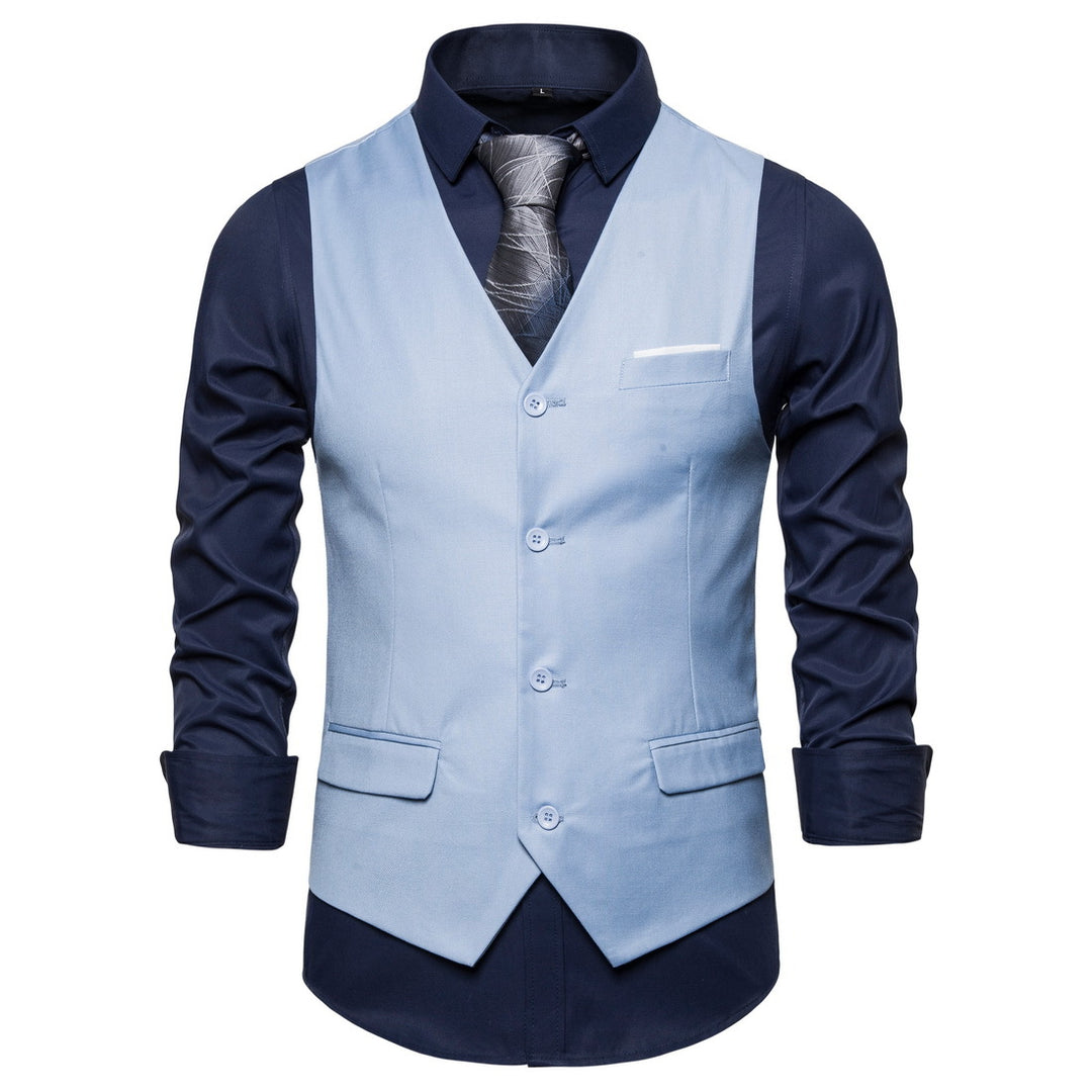 Herren Anzugweste in tailliertem Slim-Fit mit V‑Ausschnitt und Pattentaschen Shop Nory