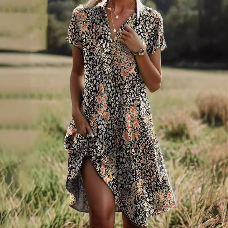 Damen Sommerkleid mit floralen Mustern