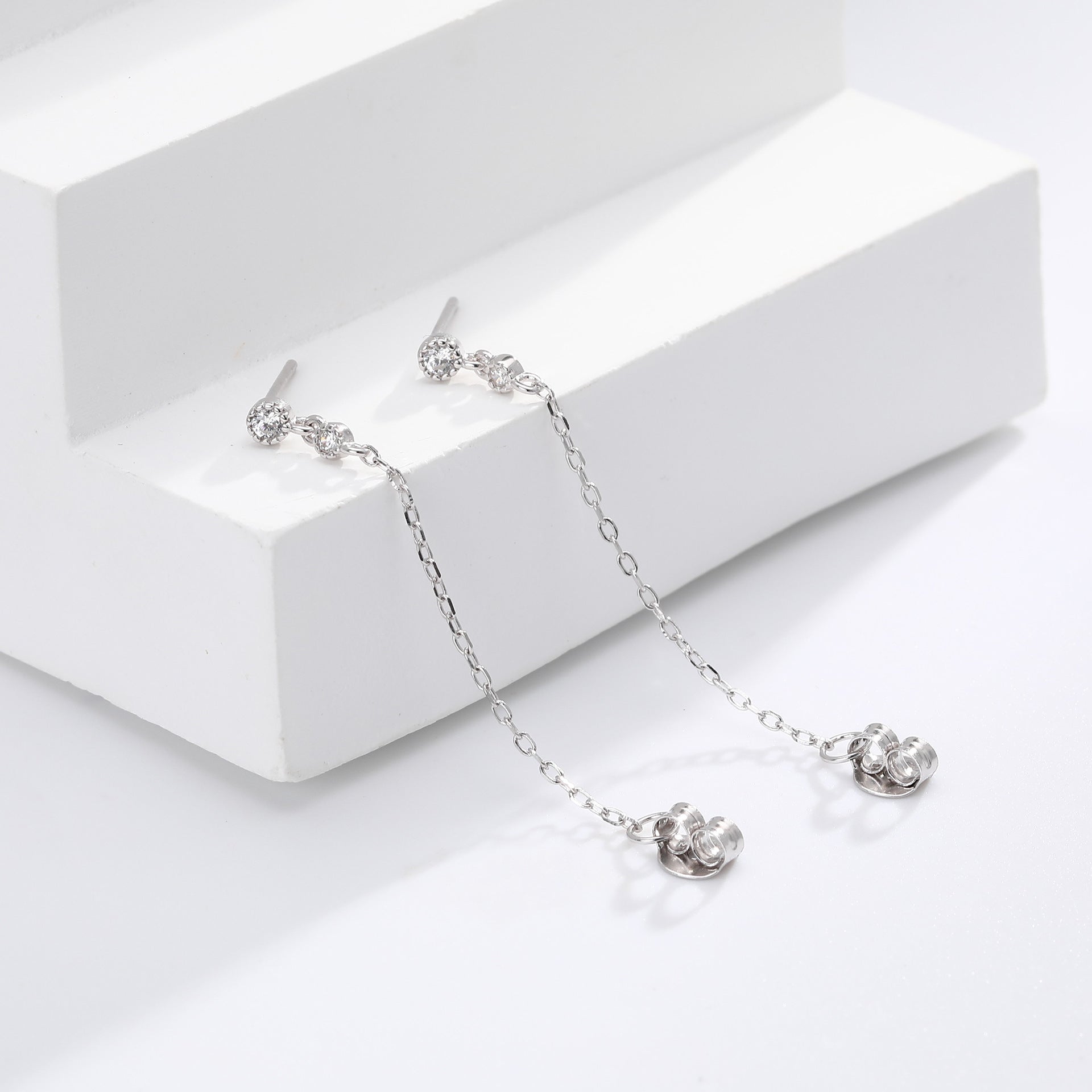 Damen Ohrhänger mit elegantem Ketten-Design aus 925 Sterling Silber Shop Nory