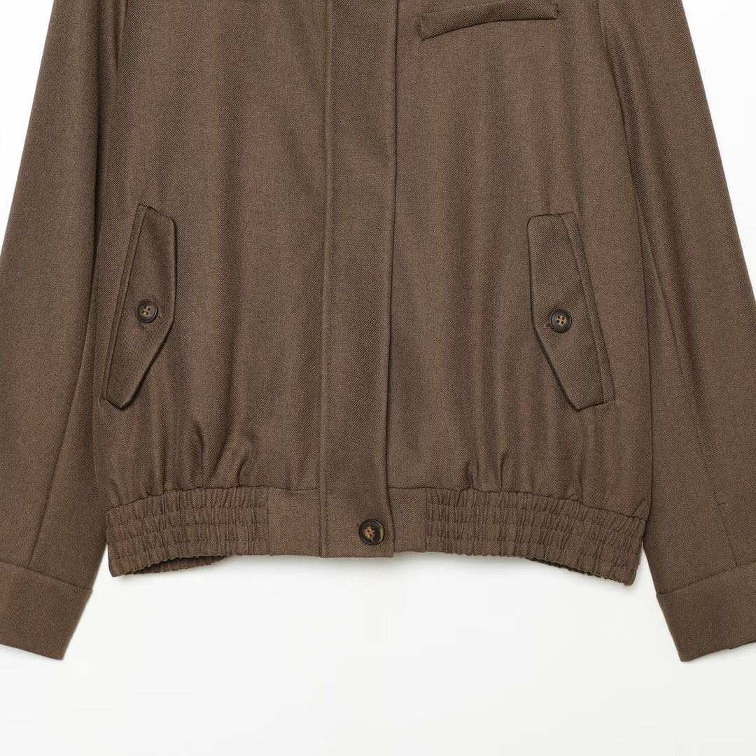 Damen Hochtaillierte konische Wolloptik-Stoffhose mit Bügelfalte und schmaler Knöchelpassform Shop Nory