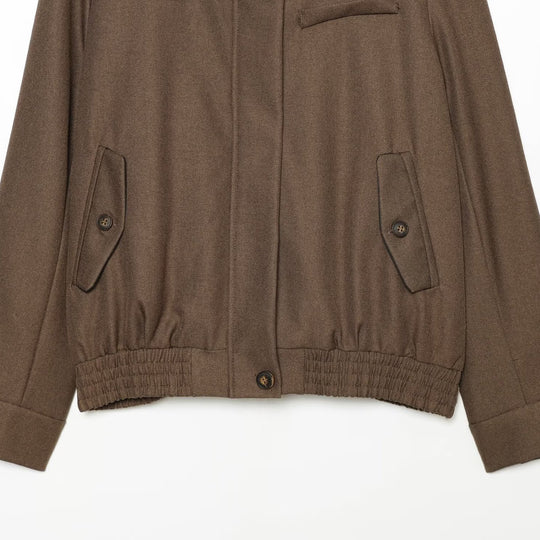 Damen Hochtaillierte konische Wolloptik-Stoffhose mit Bügelfalte und schmaler Knöchelpassform Shop Nory