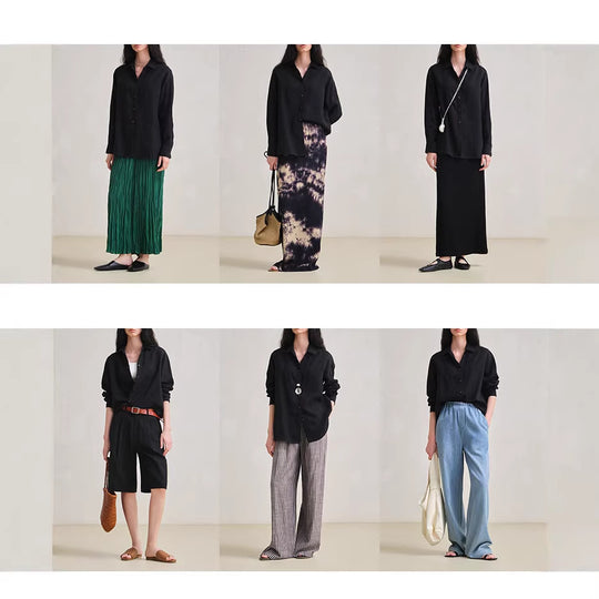 Damen Modische langärmlige Bluse Shop Nory