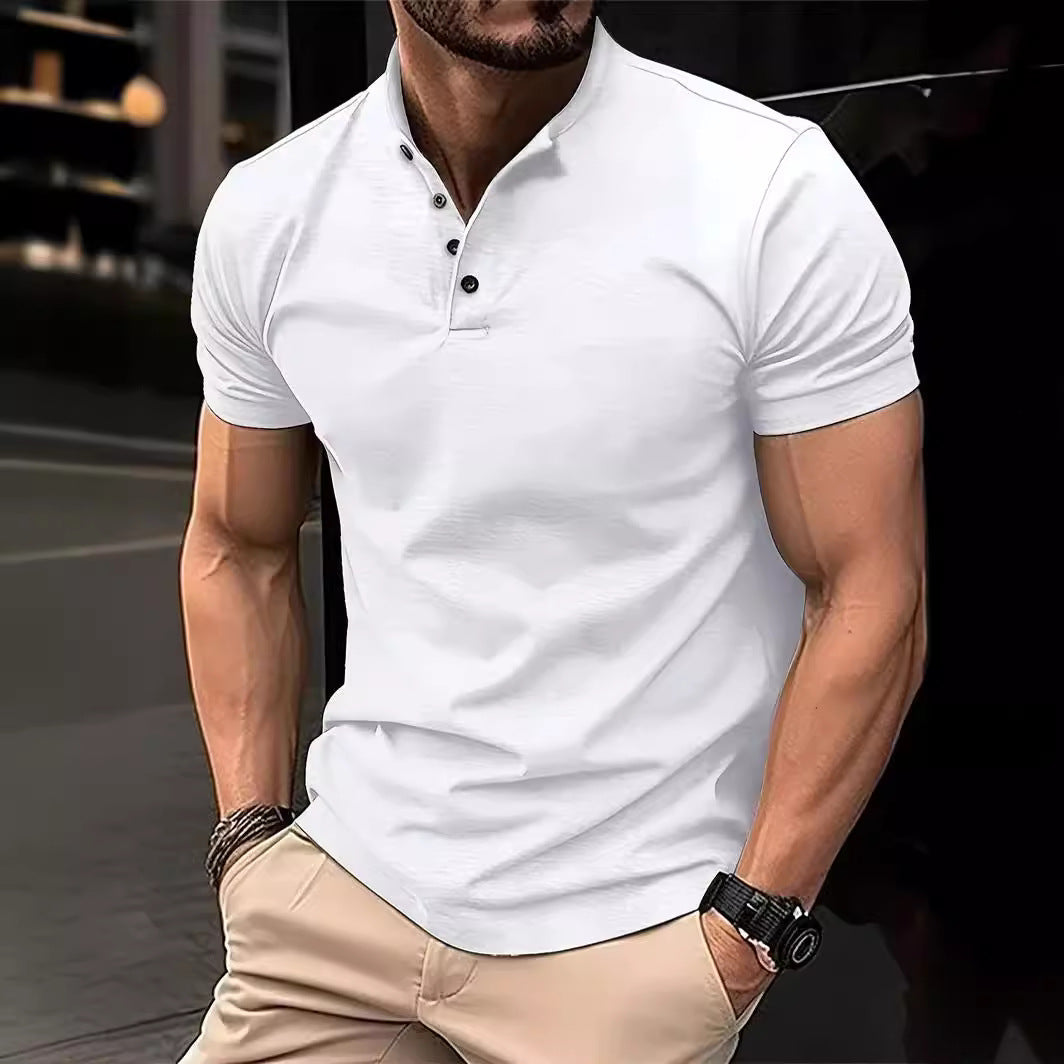 Herren Polohemd mit Knopfleiste und Kurzarm