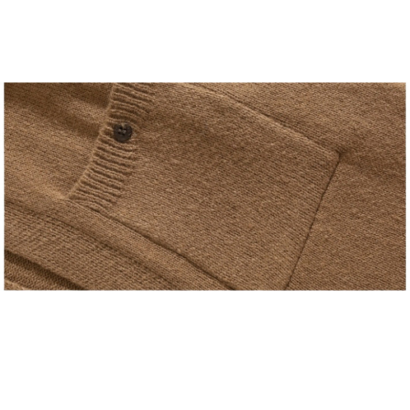 Herren Relaxed Hemdjacke-Cardigan aus Feinstrick mit Reverskragen und aufgesetzter Brusttasche Shop Nory