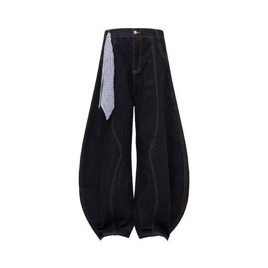 Damen Modische Weitbein-Hose mit innovativem Schnürdesign Shop Nory