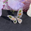 Damenring mit kunstvollem Schmetterlingsdesign und funkelnden Zirkonia Shop Nory