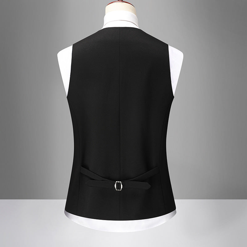 Herren Elegante Slim-Fit Anzugweste mit V-Ausschnitt und Pattentaschen Shop Nory
