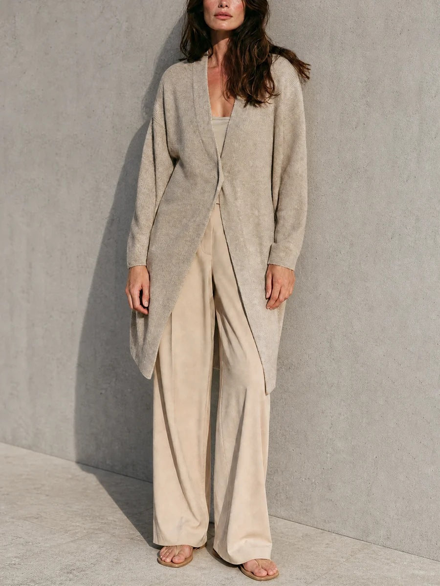 Damen Eleganter Longcardigan aus weichem Strick Shop Nory