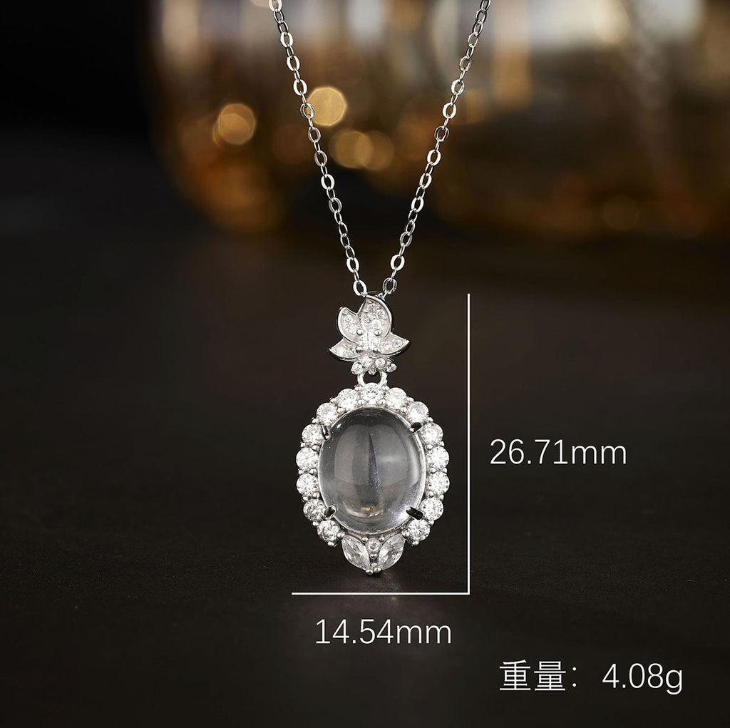 Damen elegante Halskette mit kunstvollem Anhänger im Blüten-Design Shop Nory