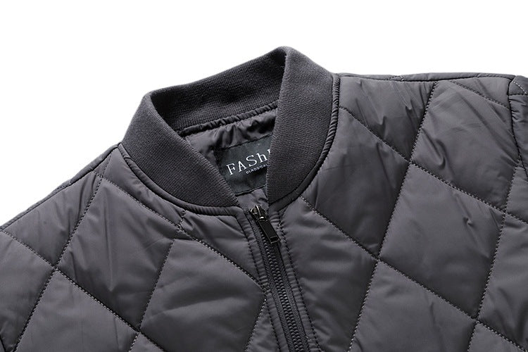 Herren gesteppte, leichte wattierte Bomberjacke mit Rautensteppung Shop Nory