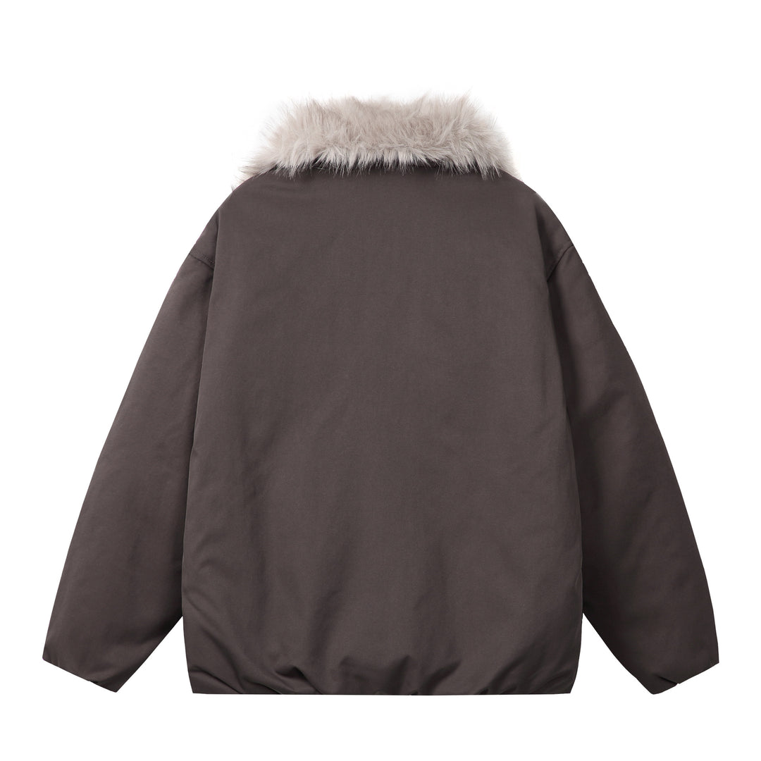 Damen Kurzblouson im Boxy‑Cut mit voluminösem Kunstfellkragen und Zwei-Wege‑Reißverschluss Shop Nory