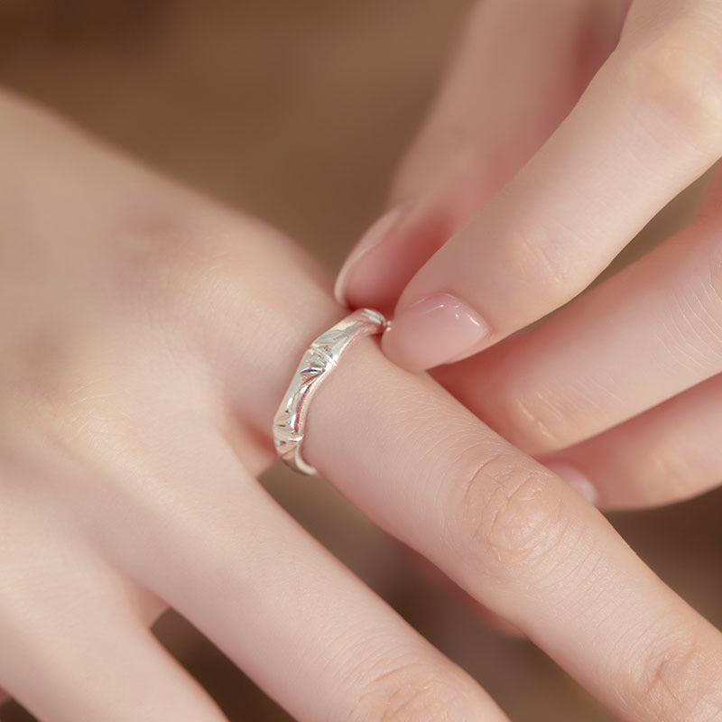 Damen filigraner Ring mit kunstvollem Pflanzenmuster Shop Nory