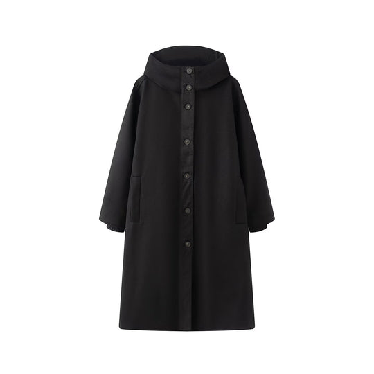 Damen Oversized Mantel mit hohem Stehkragen und durchgehender Knopfleiste Shop Nory