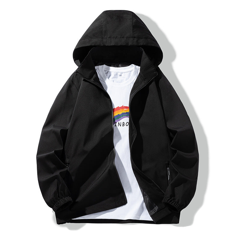 Unisex Minimalistische Softshell-Hoodie mit wasserabweisender Beschichtung, Kapuze & verdeckten Reißverschlusstaschen Shop Nory