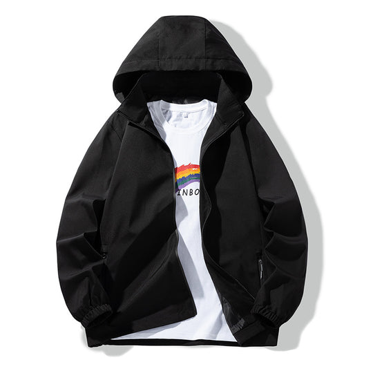 Unisex Minimalistische Softshell-Hoodie mit wasserabweisender Beschichtung, Kapuze & verdeckten Reißverschlusstaschen Shop Nory