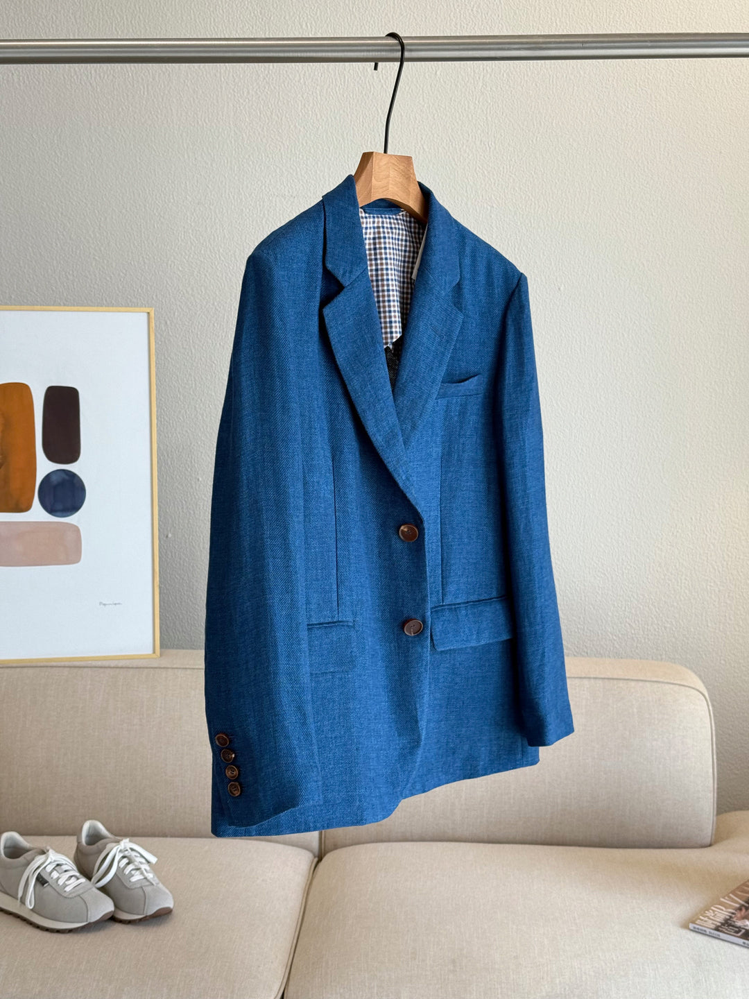 Damen Eleganter Blazer aus hochwertigem Leinen Shop Nory